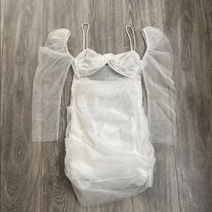 The Bar - “The Jean” Tulle Bodycon Mini Dress - Size S